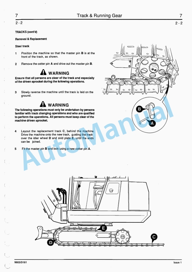JCB 801 Tracked Excavator Service Manual 9803-3161 5 JCB 801 Tracked Excavator Service Manual 9803-3161-5