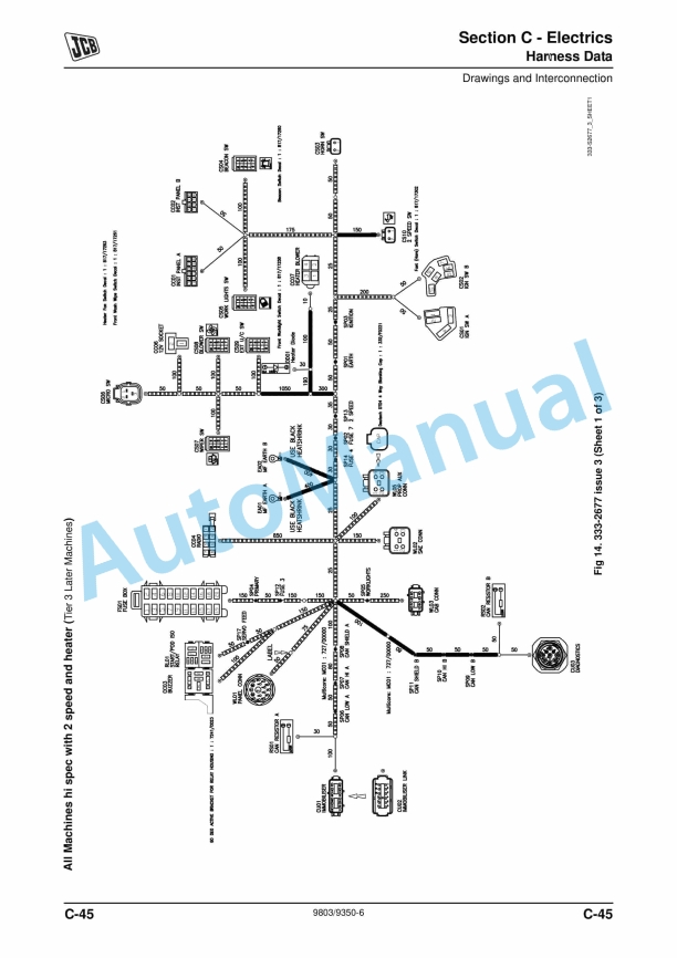 Alternative view of JCB 8014, 8016, 8018, 8020 Service Manual 9803-9350