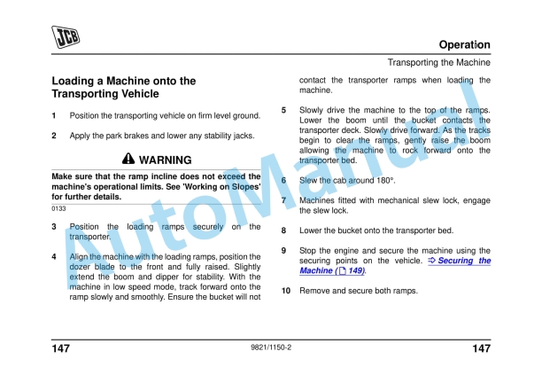 JCB 8014 CTS, 8016 CTS, 8018 CTS, 8020 CTS Operator Manual 9821-1150 2 JCB 8014 CTS, 8016 CTS, 8018 CTS, 8020 CTS Operator Manual 9821-1150 - Image 2