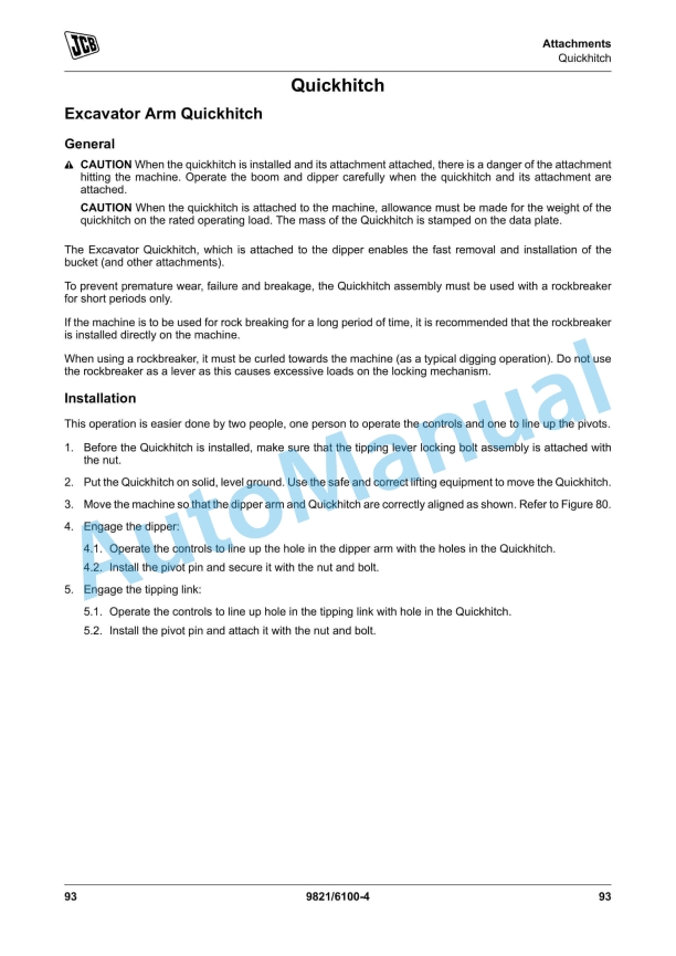 JCB 8014 CTS, 8016 CTS, 8018 CTS, 8020 CTS Operator Manual 9821-6100 2 JCB 8014 CTS, 8016 CTS, 8018 CTS, 8020 CTS Operator Manual 9821-6100 - Image 2