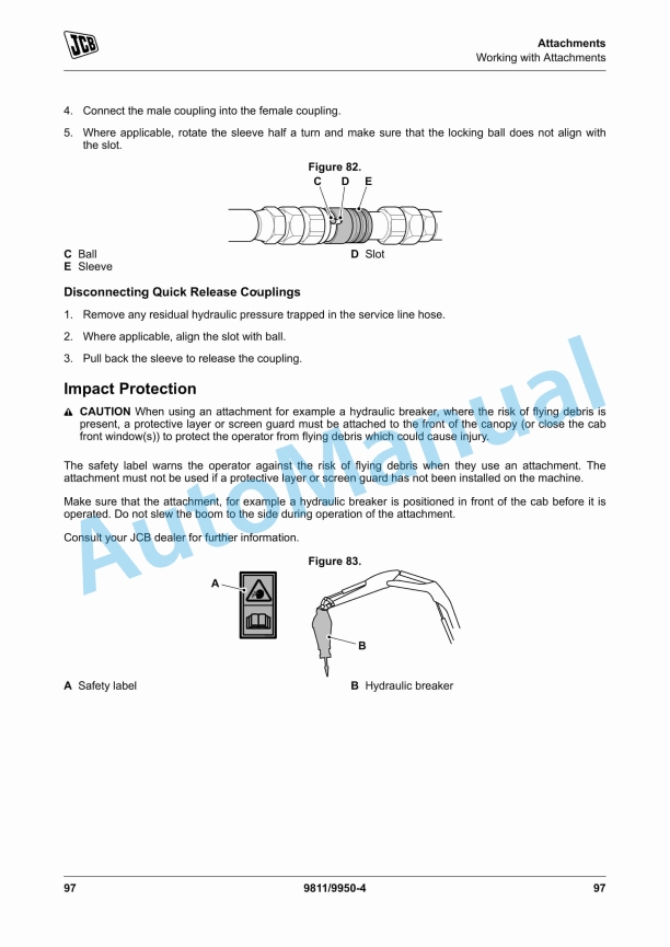 JCB 8025 ZTS, 8026 CTS, 8030 ZTS, 8035 ZTS Operator Manual 9811-9950 2 JCB 8025 ZTS, 8026 CTS, 8030 ZTS, 8035 ZTS Operator Manual 9811-9950 - Image 2