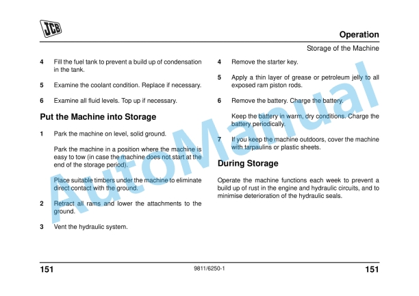 JCB 8025Z, 8030Z, 8035Z Operator Manual 9811-6250 2 JCB 8025Z, 8030Z, 8035Z Operator Manual 9811-6250 - Image 2