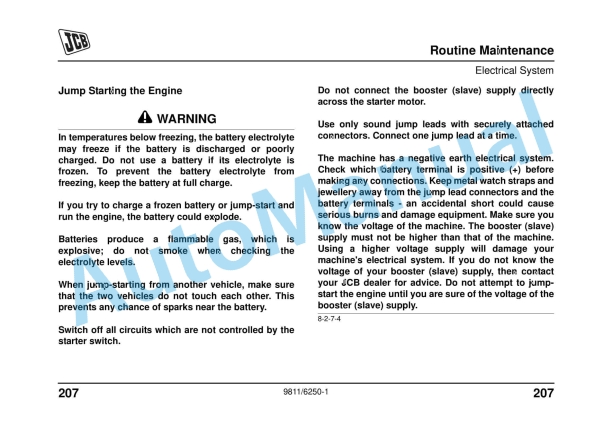 JCB 8025Z, 8030Z, 8035Z Operator Manual 9811-6250 3 JCB 8025Z, 8030Z, 8035Z Operator Manual 9811-6250 - Image 3