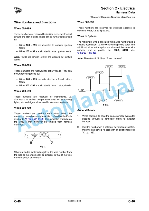 Alternative view of JCB 8025ZTS, 8026CTS, JS30, 8029CTS, 8030ZTS, 8035ZTS Service Manual 9803-9410