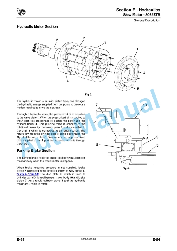 JCB 8025ZTS, 8026CTS, JS30, 8029CTS, 8030ZTS, 8035ZTS Service Manual 9803-9410 5 JCB 8025ZTS, 8026CTS, JS30, 8029CTS, 8030ZTS, 8035ZTS Service Manual 9803-9410 - Image 5