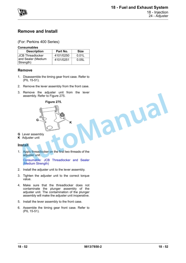 Alternative view of JCB 8026 CTS, JCB 30PLUS Compact Excavator Service Manual 9813-7850