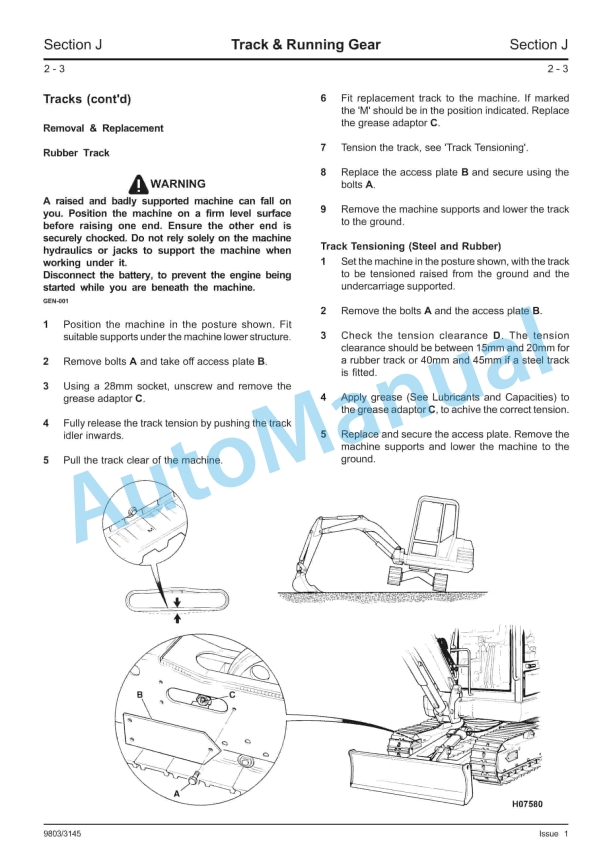 JCB 802.7 Plus, 802.7 Super, 803 Plus, 803 Super, 804 Plus, 804 Super Service Manual 9803-3145 5 JCB 802.7 Plus, 802.7 Super, 803 Plus, 803 Super, 804 Plus, 804 Super Service Manual 9803-3145 - Image 5