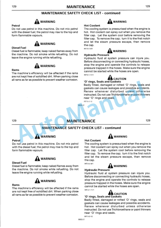 JCB 8027Z, 8032Z Operator Handbook 9801-8850-3