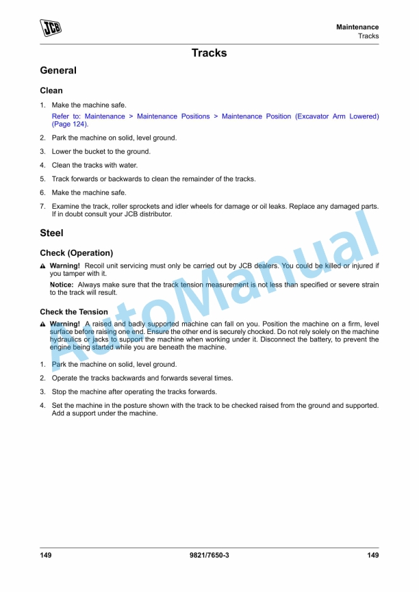 JCB 8029 CTS Operator Manual 9821-7650 5 JCB 8029 CTS Operator Manual 9821-7650 - Image 5