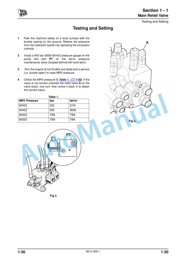 JCB 8040, 8045, 8050, 8055 Service Manual 9813-1850 3 JCB 8040, 8045, 8050, 8055 Service Manual 9813-1850 - Image 3