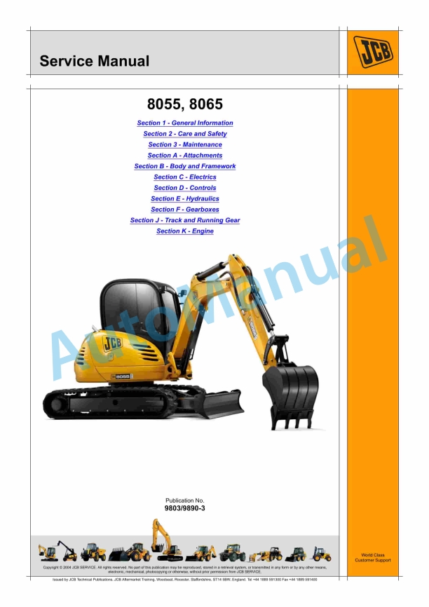 JCB 8055, 8065 Service Manual 9803-9890