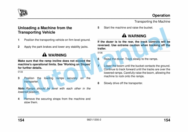 JCB 8055 RTS, 8055 ZTS, 8060RTS, 8065 RTS Operator Manual 9821-1200 2 JCB 8055 RTS, 8055 ZTS, 8060RTS, 8065 RTS Operator Manual 9821-1200 - Image 2
