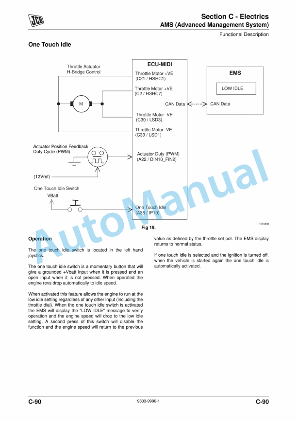 Alternative view of JCB 8085 Service Manual 9803-9990