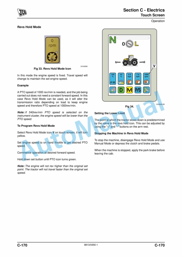 Alternative view of JCB 8280, 8310 Fastrac Service Manual 9813-0350