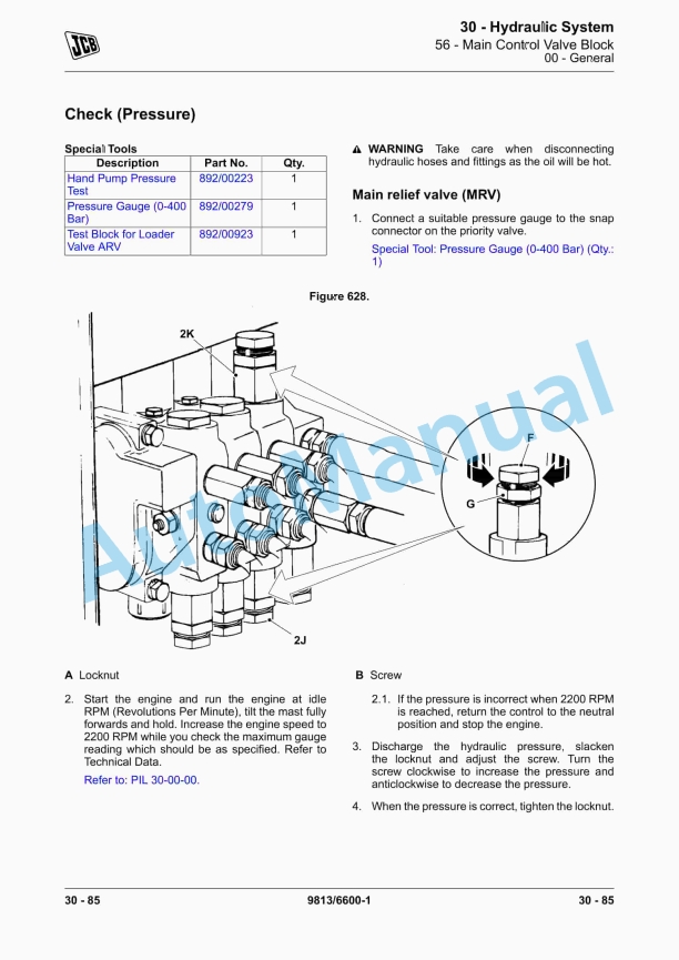 JCB 926, 930, 940, 945, 950 Rough Terrain Truck Service Manual 9813-6600 4 JCB 926, 930, 940, 945, 950 Rough Terrain Truck Service Manual 9813-6600 - Image 4