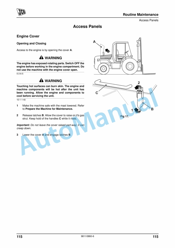 JCB 926, 930, 940 RTFL Operator Manual 9811-0860 3 JCB 926, 930, 940 RTFL Operator Manual 9811-0860 - Image 3