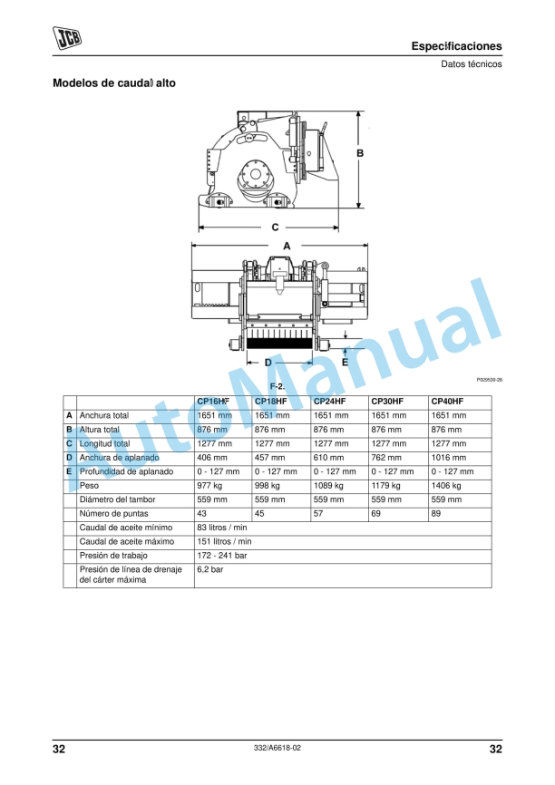 JCB Cold Planer Operator Manual 332-A6618-02 2 JCB Cold Planer Operator Manual 332-A6618-02 - Image 2