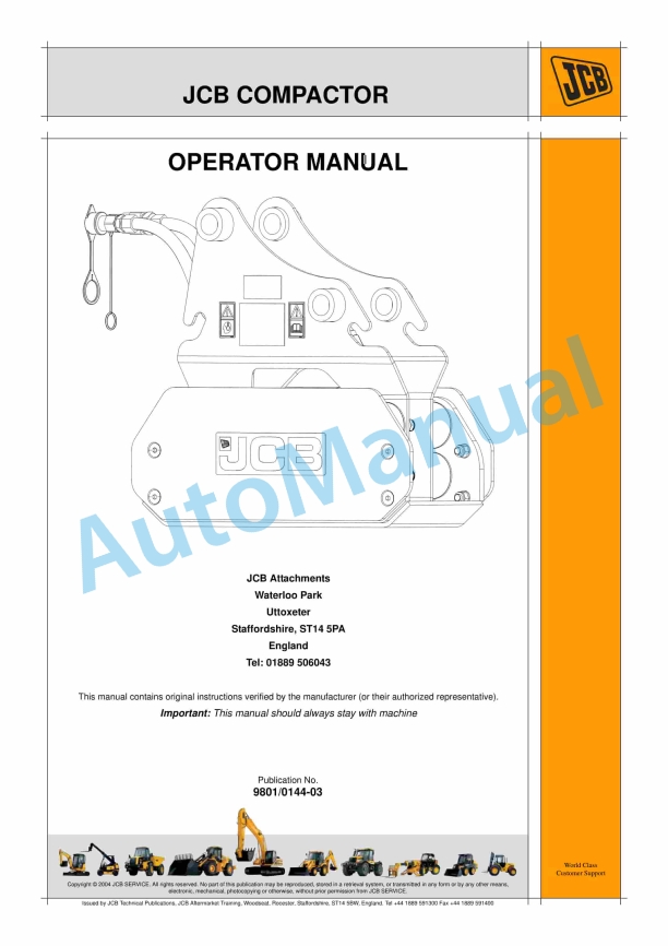 JCB Compactor Operator Manual 9801-0144-03 1 JCB Compactor Operator Manual 9801-0144-03