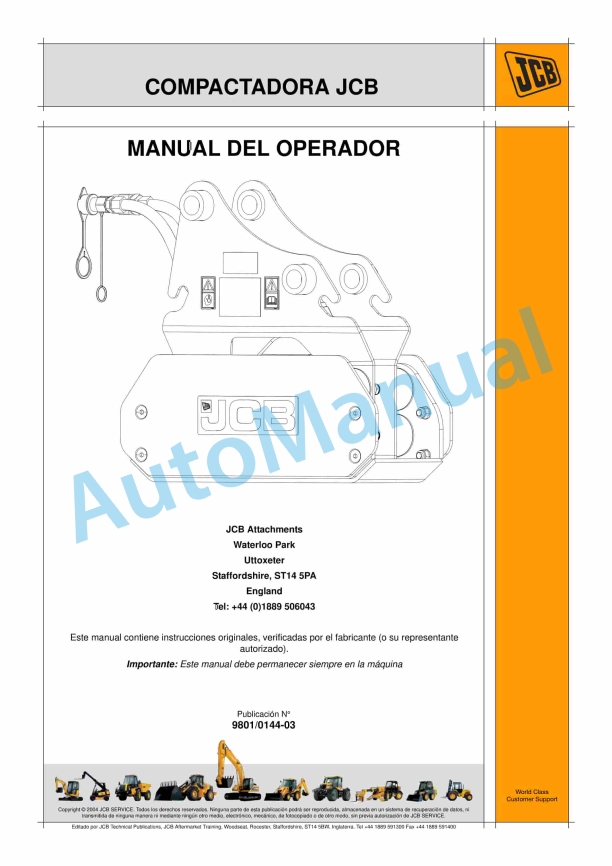 JCB Compactor Operator Manual 9801-0144-03 2 JCB Compactor Operator Manual 9801-0144-03 - Image 2