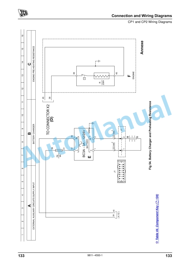 JCB CP1, CP2 Wiring Diagrams 9811-4550-2