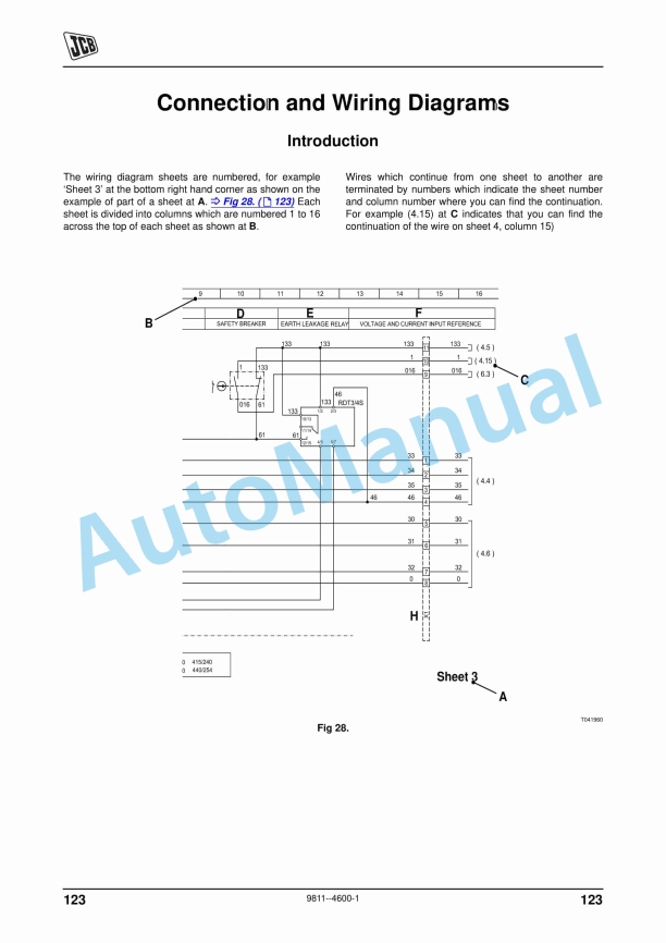 JCB CP1, CP2 Wiring Diagrams 9811-4600