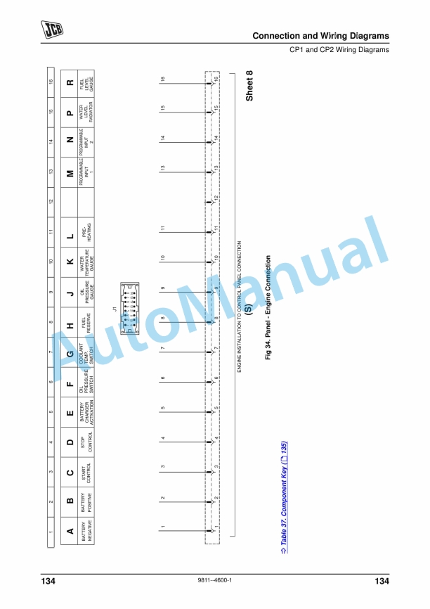JCB CP1, CP2 Wiring Diagrams 9811-4600-2