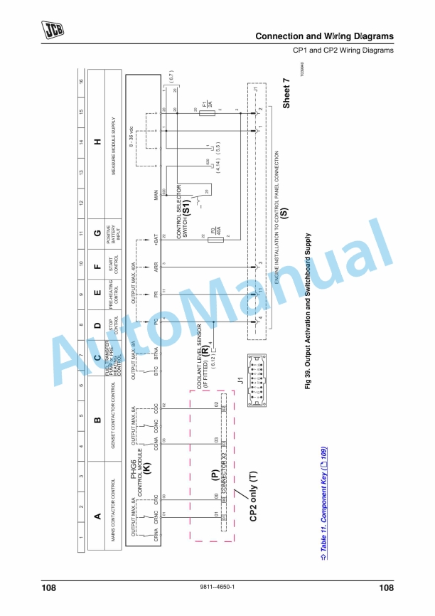 JCB CP1, CP2 Wiring Diagrams 9811-4650-2