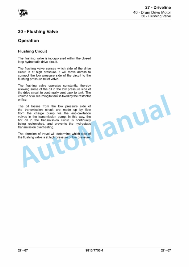 JCB CT160, CT260 Tandem Roller Service Manual 9813-7750 2 JCB CT160, CT260 Tandem Roller Service Manual 9813-7750 - Image 2