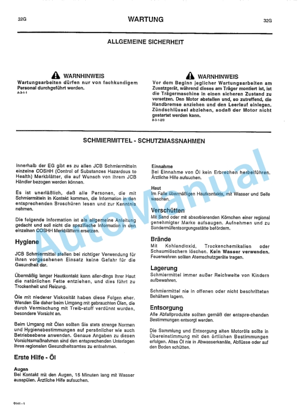 JCB De-Luxe Sweeper Collectors Owners Manual 9801-0141 2 JCB De-Luxe Sweeper Collectors Owners Manual 9801-0141-2