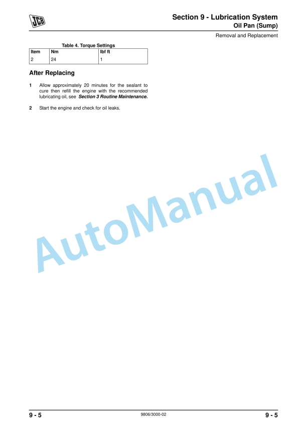 JCB Dieselmax Mechanical Engine Service Manual 9806-3000 4 JCB Dieselmax Mechanical Engine Service Manual 9806-3000 - Image 4