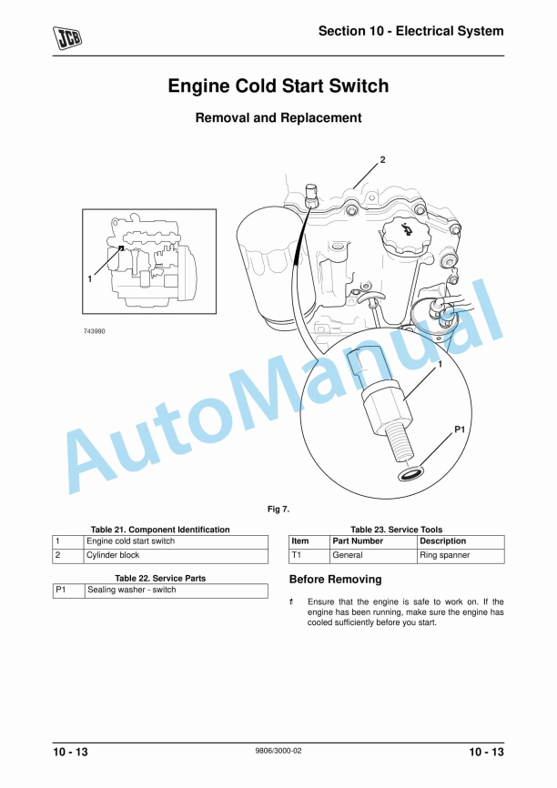 JCB Dieselmax Mechanical Engine Service Manual 9806-3000 5 JCB Dieselmax Mechanical Engine Service Manual 9806-3000 - Image 5