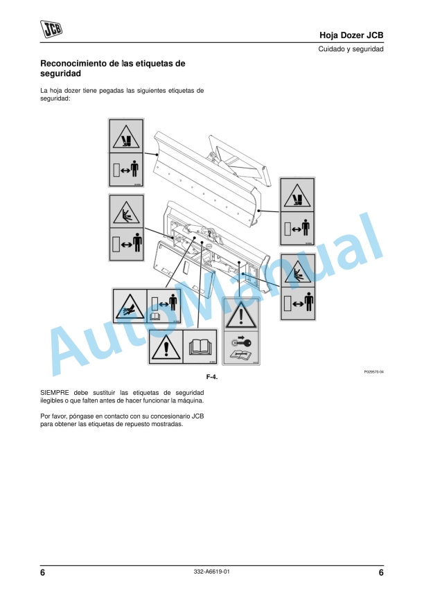 JCB Dozer Blade Operator Manual 332-A6619-01 3 JCB Dozer Blade Operator Manual 332-A6619-01 - Image 3
