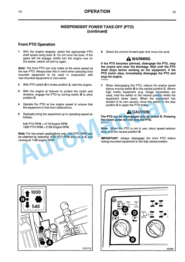 JCB Fastrac Operator Handbook 9801-1321-2