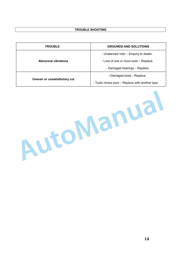 Alternative view of JCB Flail Mower Owners Manual 9814-0573