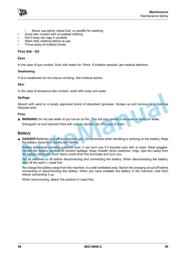 Alternative view of JCB G100QI, G63QI, G80QI Operator Manual 9821-9000