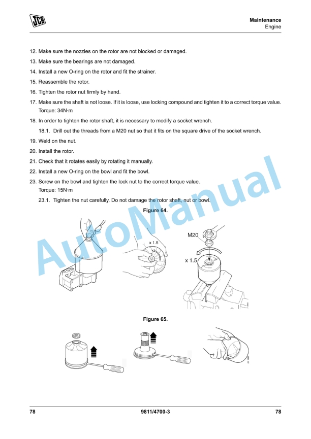 Alternative view of JCB G250RX to G600X Operator Manual 9811-4700