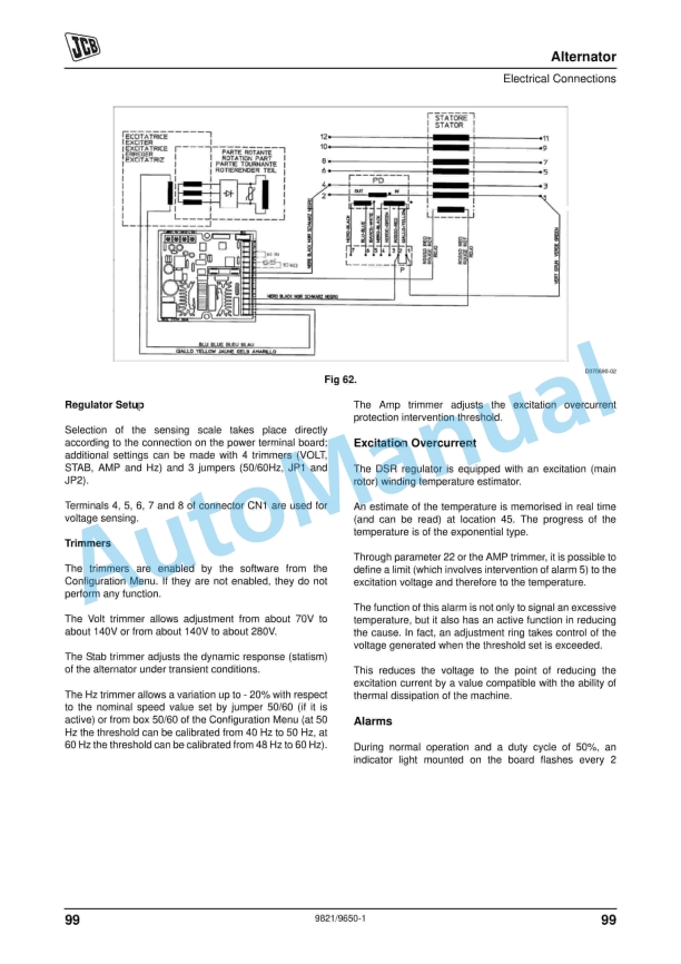 Alternative view of JCB G306X to G726X-QX Operator Manual 9821-9650