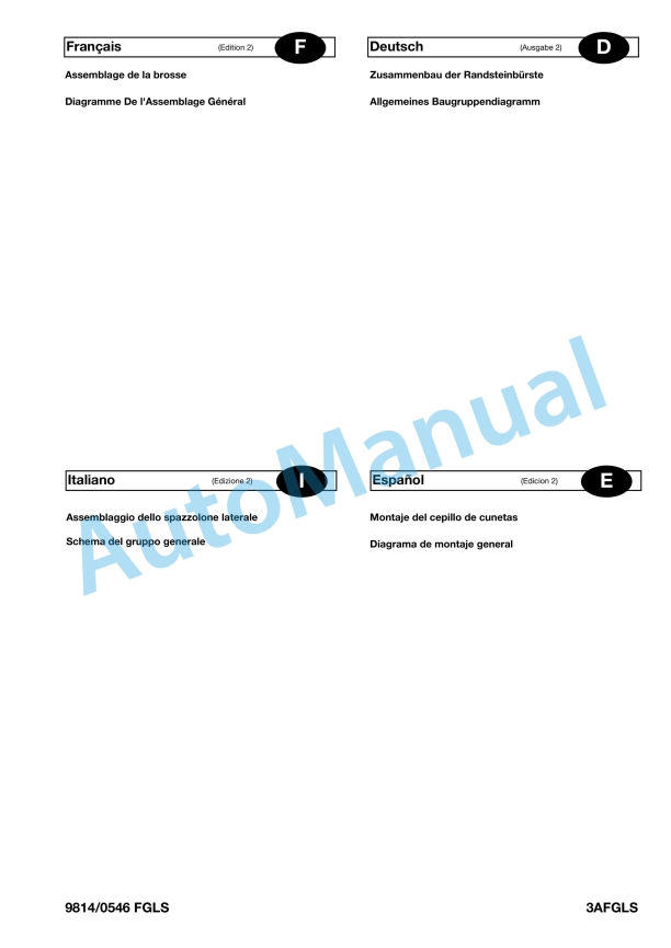 JCB Gutter Brush Kit Attachments Assembly And Instructions 9814-0546-4