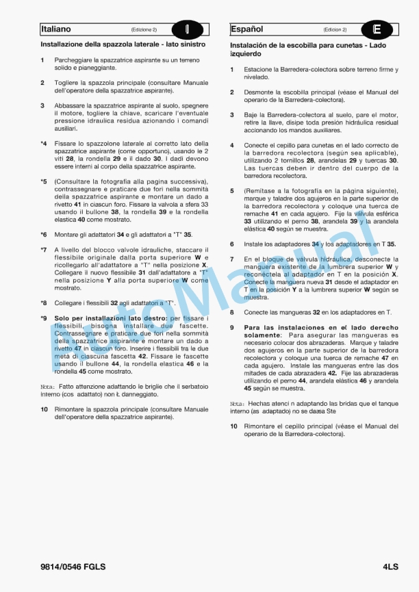 JCB Gutter Brush Kit Attachments Assembly And Instructions 9814-0546-5