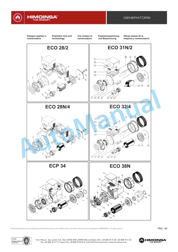 JCB Himoinsa Generator Manual Service Manual 9806-4750-3