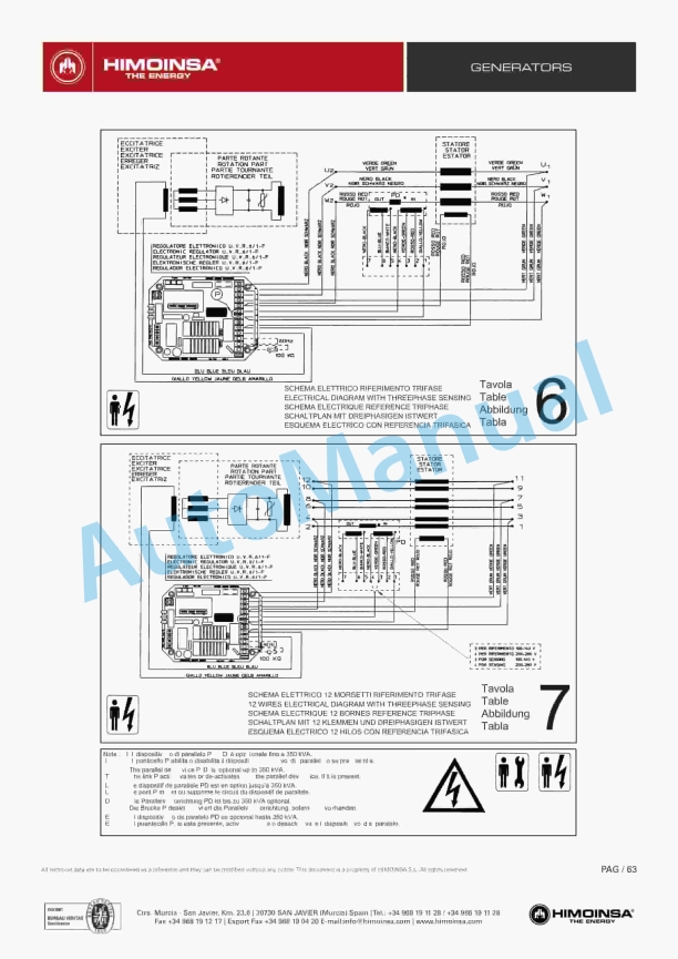 JCB Himoinsa Generator Manual Service Manual 9806-4750-4