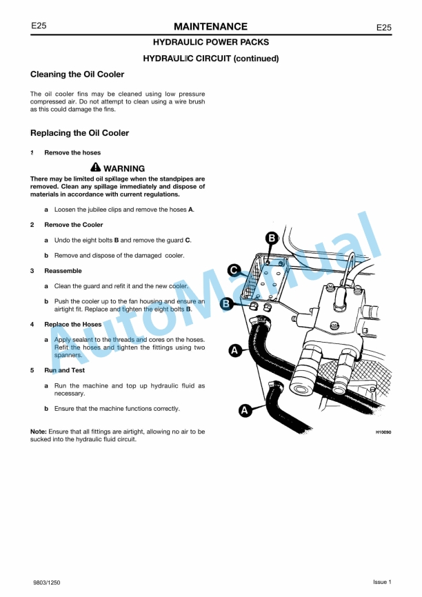 JCB HM 22, 25, 29, HM 25LV Breakers Service Manual 9803-1250 4 JCB HM 22, 25, 29, HM 25LV Breakers Service Manual 9803-1250-4