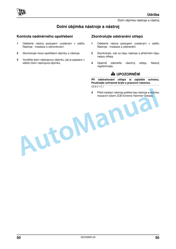 JCB HM Series Large Hydraulic Breakers Operator Manual 333-A9900-3 3 JCB HM Series Large Hydraulic Breakers Operator Manual 333-A9900-3 - Image 3