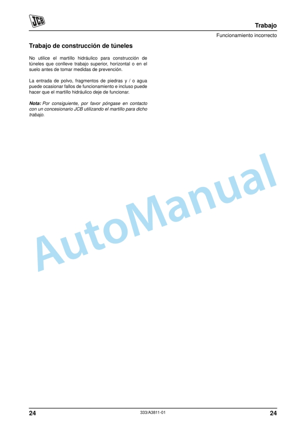 JCB HM80 Hydraulic Breakers Operator Manual 333-A3811-01 4 JCB HM80 Hydraulic Breakers Operator Manual 333-A3811-01 - Image 4