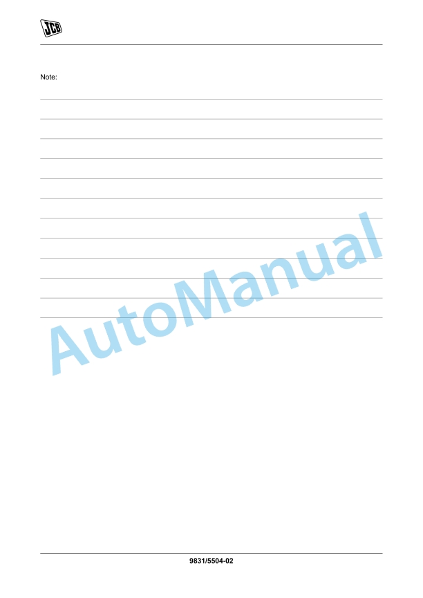 JCB Hydraulic Quickhitch Operator Manual 9831-5549 3 JCB Hydraulic Quickhitch Operator Manual 9831-5549 - Image 3