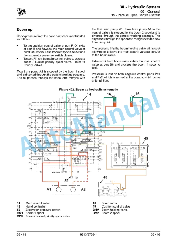 JCB JCB305, JS305 Excavator Service Manual 9813-6700 2 JCB JCB305, JS305 Excavator Service Manual 9813-6700 - Image 2