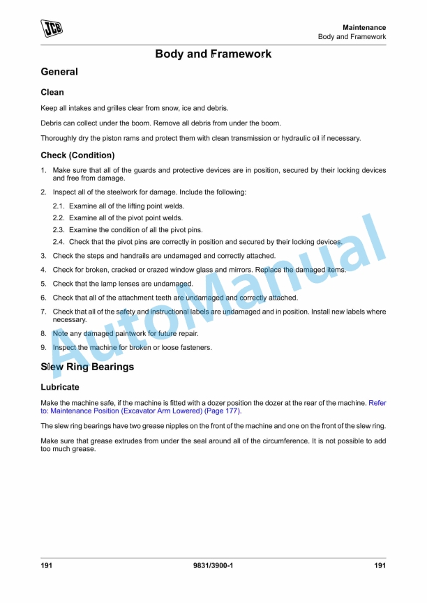 JCB JCB370 Excavator Operator Manual 9831-3900 5 JCB JCB370 Excavator Operator Manual 9831-3900 - Image 5