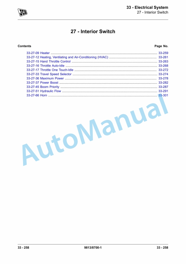 JCB JCB380, JS370 (T2 IND) Service Manual 9813-8700 5 JCB JCB380, JS370 (T2 IND) Service Manual 9813-8700 - Image 5