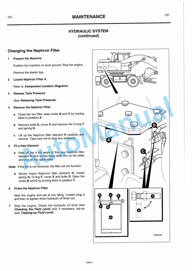 JCB JS 130W, JS 160W Wheeled Excavator Operator Handbook-4