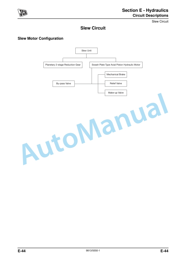 JCB JS 200 Series Tracked Excavators Service Manual 9813-5550 3 JCB JS 200 Series Tracked Excavators Service Manual 9813-5550 - Image 3
